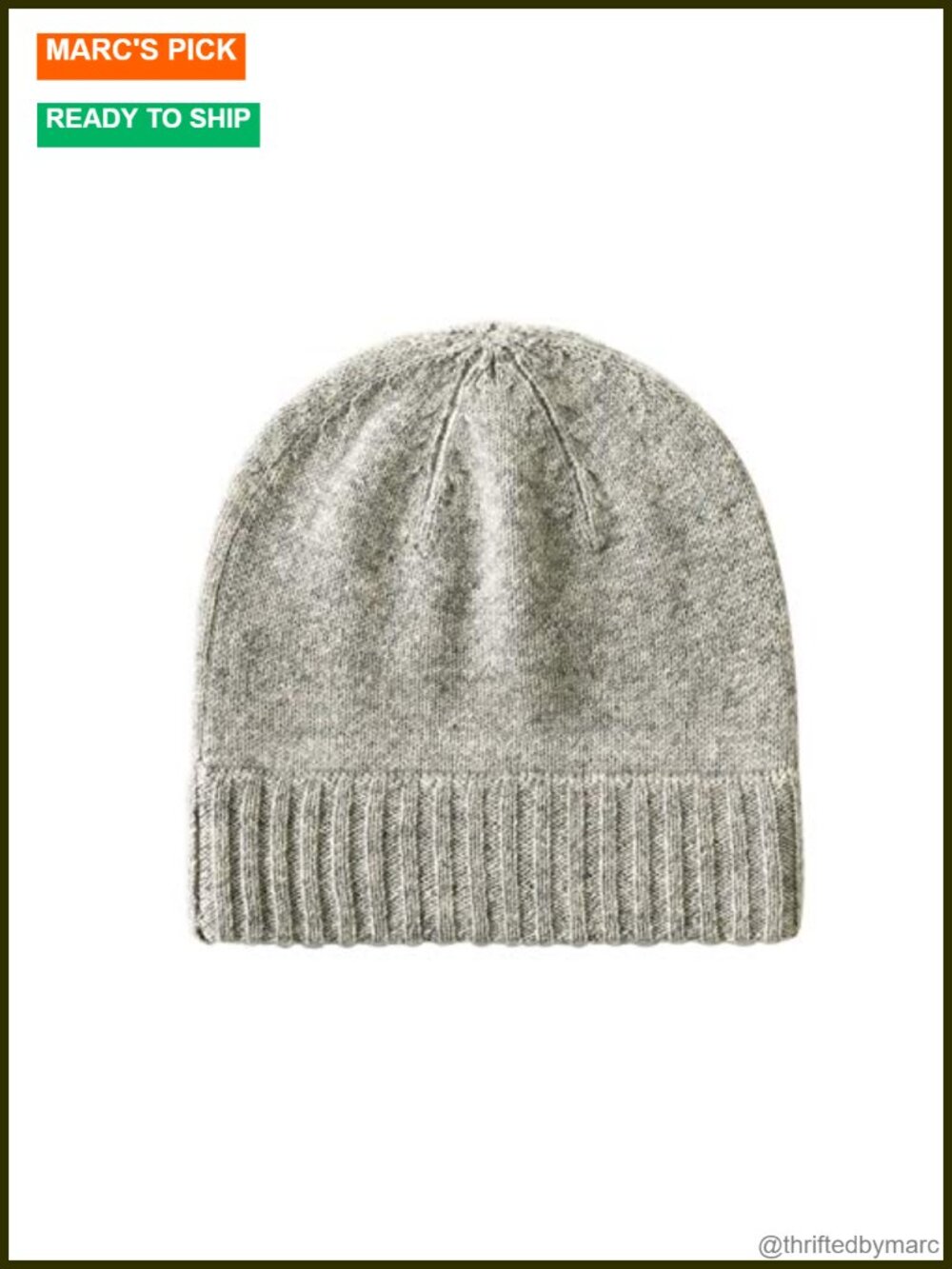100% Pure Cashmere Ribbed Knit Beanie Soft Lightweight Winter Hat Skullies